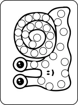 Animals Dot Markers Activity Pages Stock Illustration
