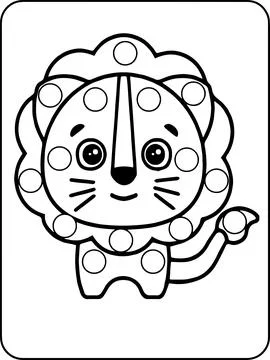 Animals Dot Markers Activity Pages Stock Illustration