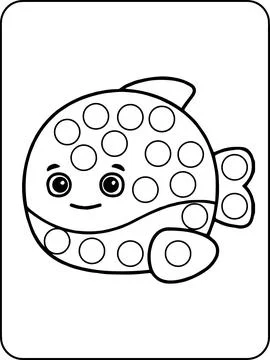 Animals Dot Markers Activity Pages Illustrazione stock