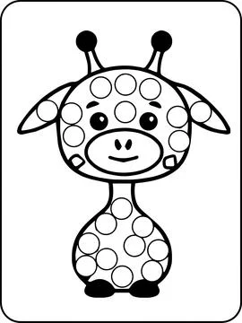 Animals Dot Markers Activity Pages Illustrazione stock