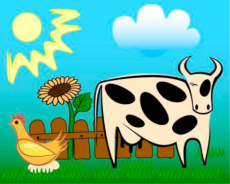 Animals on the farm Stock Illustration