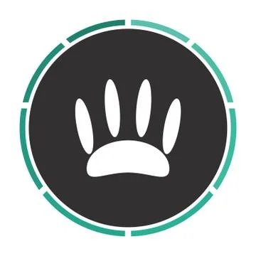 Animals footprints computer symbol Stockillustratie