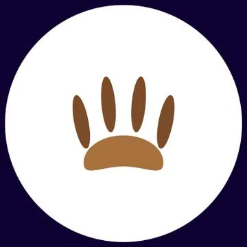 Animals footprints computer symbol Stock Illustration