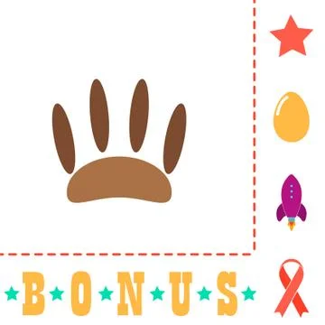 Animals footprints computer symbol Stockillustratie