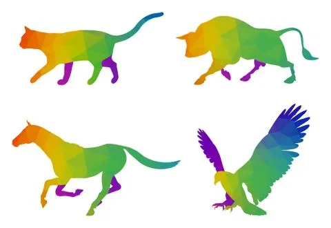 Animals Logo Templates Illustrazione stock