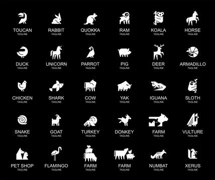 Animals logos collection イラスト素材