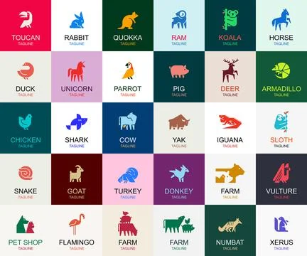 Animals logos collection イラスト素材