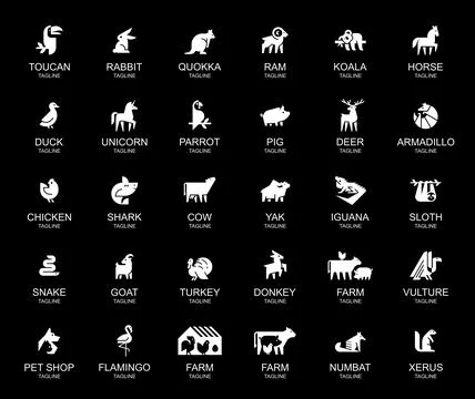 Animals logos collection イラスト素材