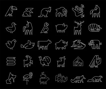 Animals logos collection イラスト素材