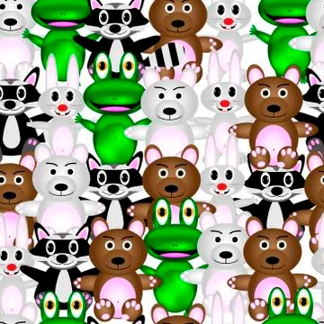 Animals seamless pattern Illustrazione stock