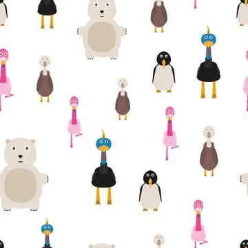 Animals seamless pattern Illustrazione stock
