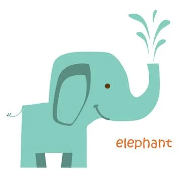 Animals set - elephant Stock Illustration