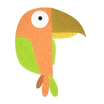 Animals set - parrot Illustrazione stock