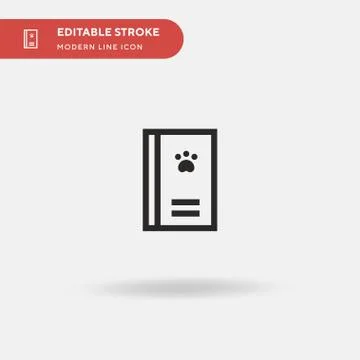 Animals Simple vector icon. Illustration symbol design template for web mobil Stock Illustration