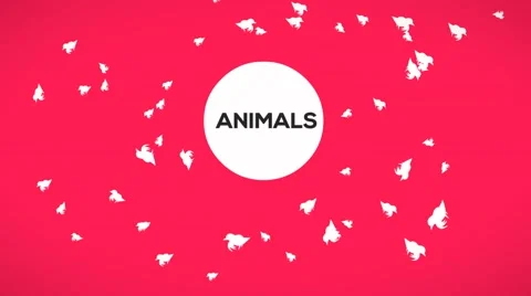 Animals Text Stinger 動画素材 66112717