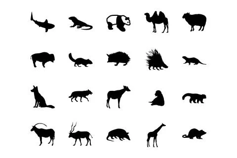 Animals Vector Icons Pack Stock Illustration