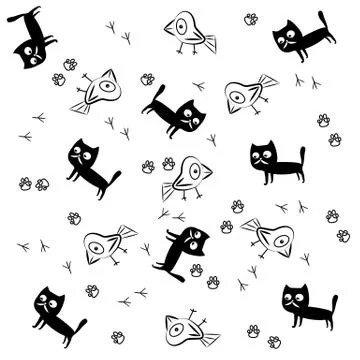 Animals on a white background Stock Illustration