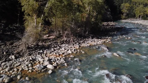 Animas River on Durango and Silverton Stock Footage 121896238