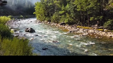 Animas river view from a Durango silverton train Stock Footage 139322564