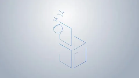 Animasi logo b clean Stock Footage 296153288