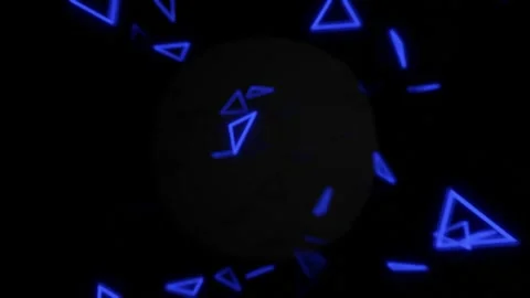 Animate Background Blue Triangle Stock Footage 328176321