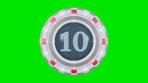 Animate the countdown from 10 to 0 on a green background. Stock Footage 88239463