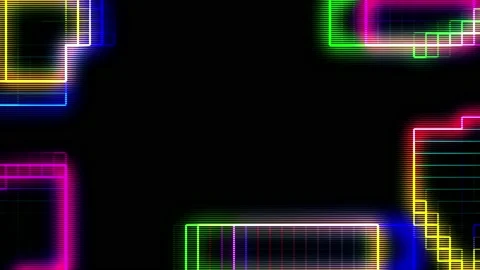 Animate neon abstract background, technology sale and promotion concept. Stock-Footage 145592167