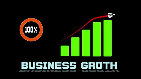 Animated 100% Donut Chart – Circular Progress Graph for Business Reports Stock Footage 310623346