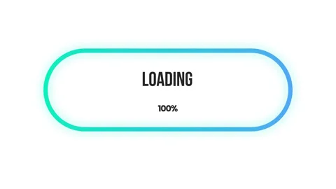 Animated 100% loading infographic elements Stock Footage 322961383