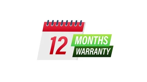 Animated 12 and 24 month warranty calendar icon Stock Footage 337967850