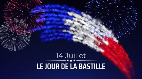 Animated 14 july bastille day in france Stock Video Pond5