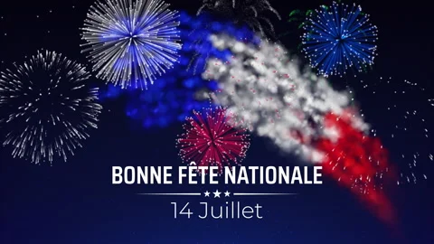 Animated 14 july bastille day in france Stock Video Pond5