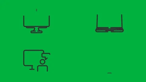 Animated 2d character open book teacher and classroom icons on green. Stock Footage 310121712