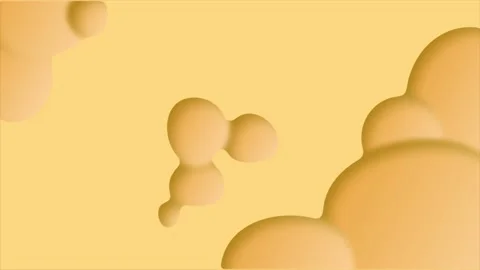 Animated 2d dark yellow color jelly bubbles on dark yellow background Video stock 199373398