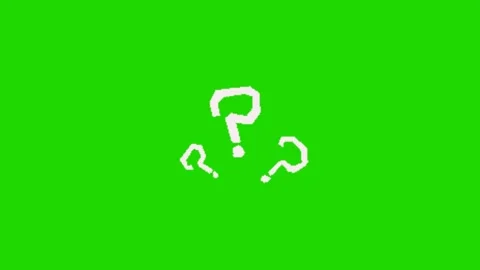 Animated 2D Question Mark Icon Loop Stock Footage 343800491
