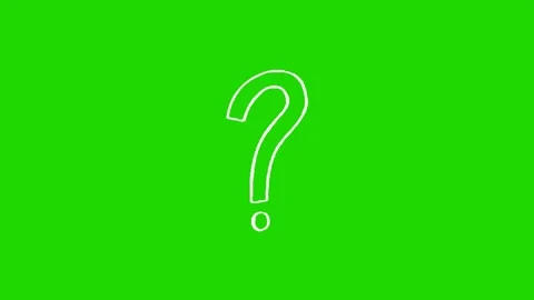 Animated 2D Question Mark Icon Loop Stock Footage 343800643