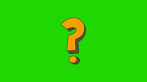 Animated 2D Question Mark Icon Loop Stock Footage 343800647