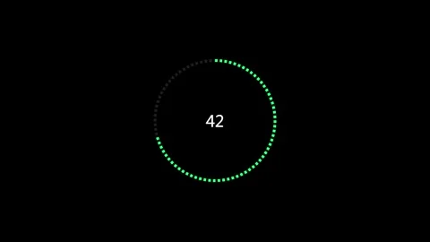 Animated 33 percent loading circle hud interface green black digital progre.. Video stock 321581713