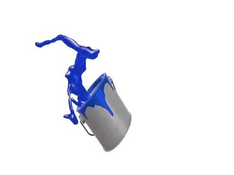 Animated 360 degree view of splattered paint Stock Footage 72155584