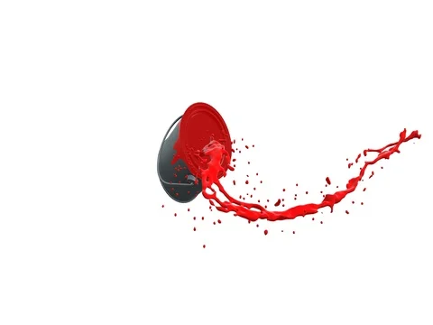 Animated 360 degree view of splattered paint Stock Footage 72157553