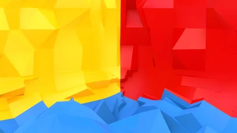 Animated 3D abstract background with red Stock Footage 255660972