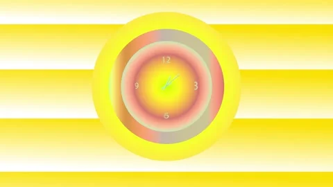 Animated 3d background clock oranges coloring gradient shape illustration Stock Footage 169946943