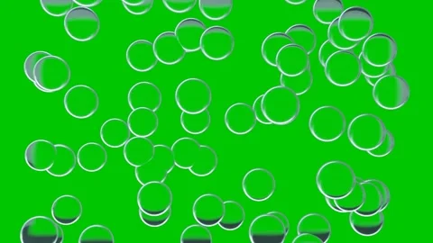 Animated 3d bubbles on a green background. 4k effect Stock Footage 238853107