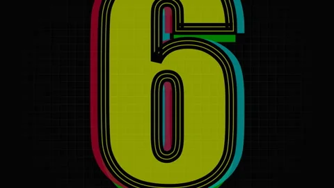 Animated 3D Countdown With yellow color with isolated dark background Stock Footage 337009913