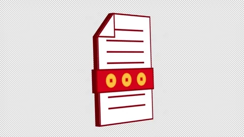 Animated 3d document icon with chinese coins Stock Footage 296367653