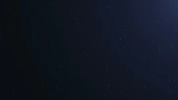 Animated 3D Dust Particles over Black Background with Blue Lens Flare Stock Footage 86075968