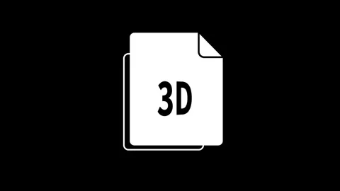 Animated 3D File icons in thin line style Stock Footage 314337138