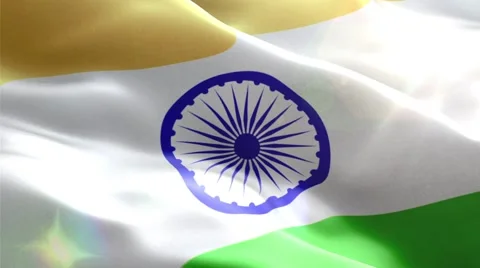 Animated 3D flag of India Stock Footage 56699535