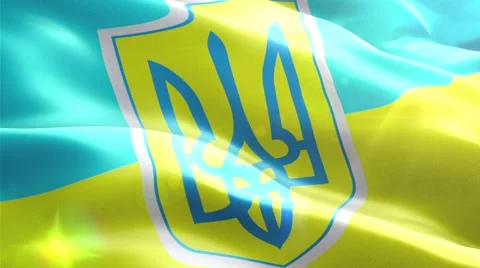 Animated 3D flag of Ukraine Stock Footage 56699643