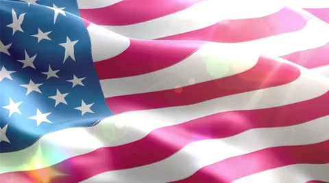 Animated 3D flag of Usa Stock Footage 56699639
